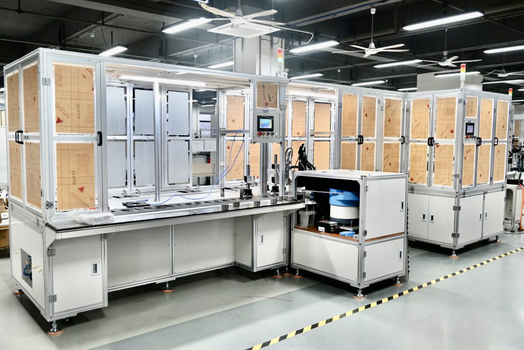 Motor rotor production line